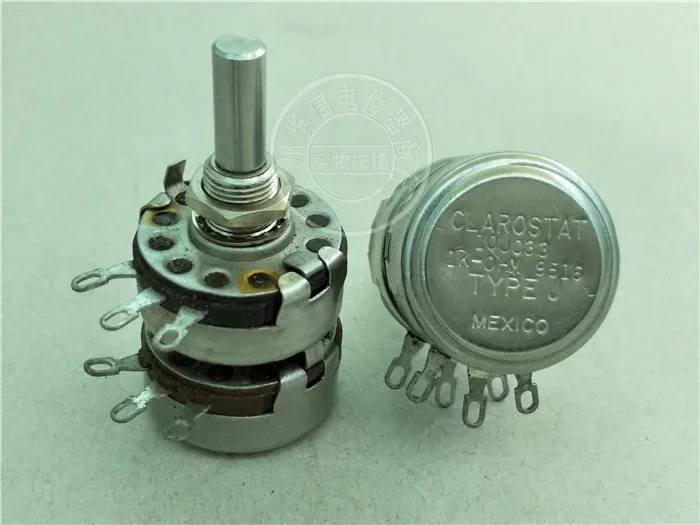 Фото Hot spot 10J033 1K-OHM двойной потенциометр 1K ручка длинная 27 мм круглая ось (переключатель) №2