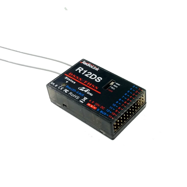RadioLink R12DS 12CH 12 Channel Receiver 2.4Ghz For AT10 Transmitter AT9 AT9S AT10II | Игрушки и хобби
