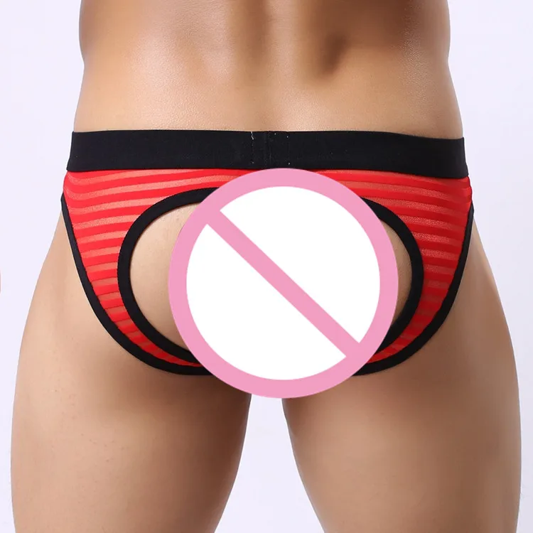 Сексуальные джоки мужские трусы нижнее белье прозрачные полосы сетчатые с