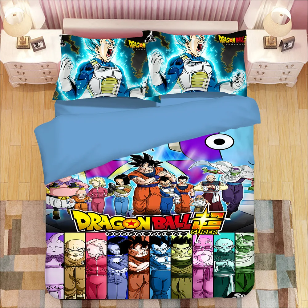 Dragon Ball 3D мультфильм печати постельных принадлежностей пододеяльники пододеяльник Dragon Ball z Vegeta Супер Saiyan утешитель постельных принадлежностей