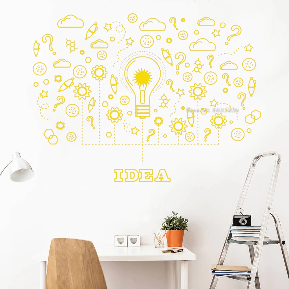 Офисная настенная художественная наклейка большого размера 114*84 см абстрактная