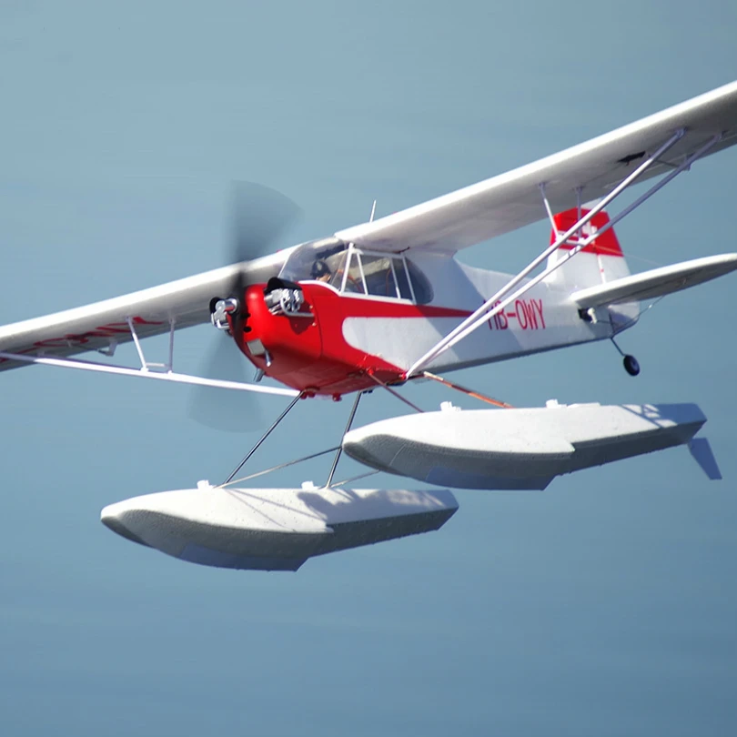 Радиоуправляемый самолет FMS 1400 мм 1 4 м J3 Cub Пайпер V3 с плавает рефлекс гироскоп