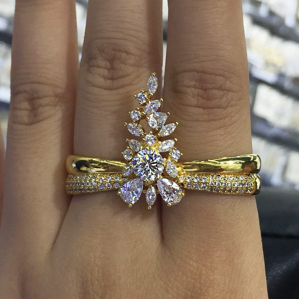 GODKI покрывало с двумя пальцами кольцо на кончик пальца занавес фианитами