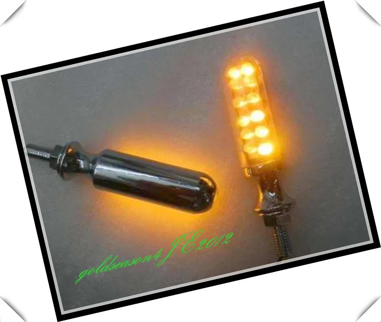 Мотоциклетный хромированный металлический светодиодный индикатор поворота для