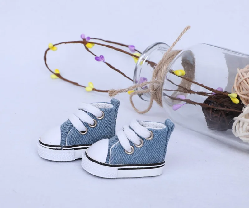 Picture colors Одна пара 1/6 парусиновая обувь для куклы BJD модная мини-игрушка обувь Bjd кукольная обувь для аксессуаров - Цвет: Picture colors