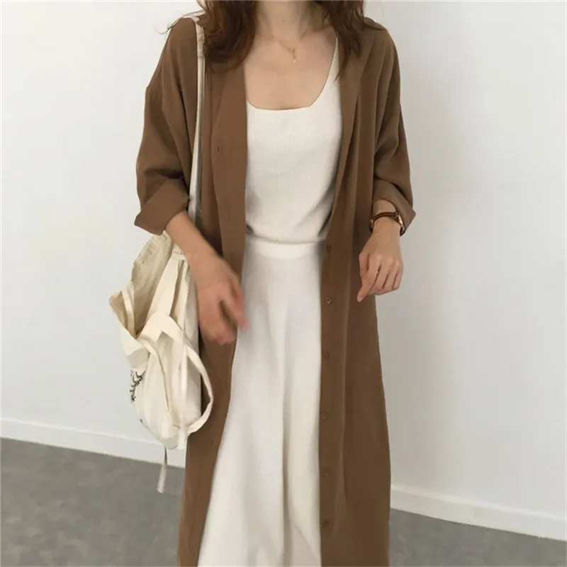 Женская Повседневная ветровка с длинным рукавом весна-лето 2018 однотонное