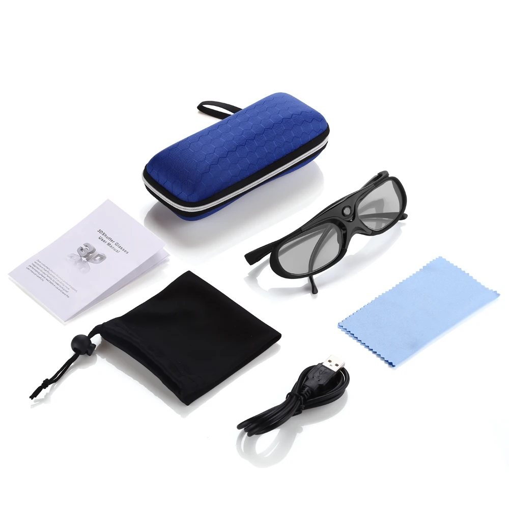 BOBLOV JX 30 2 шт./лот 3D очки с активным затвором DLP Link 96 Гц/144 Гц USB Перезаряжаемый