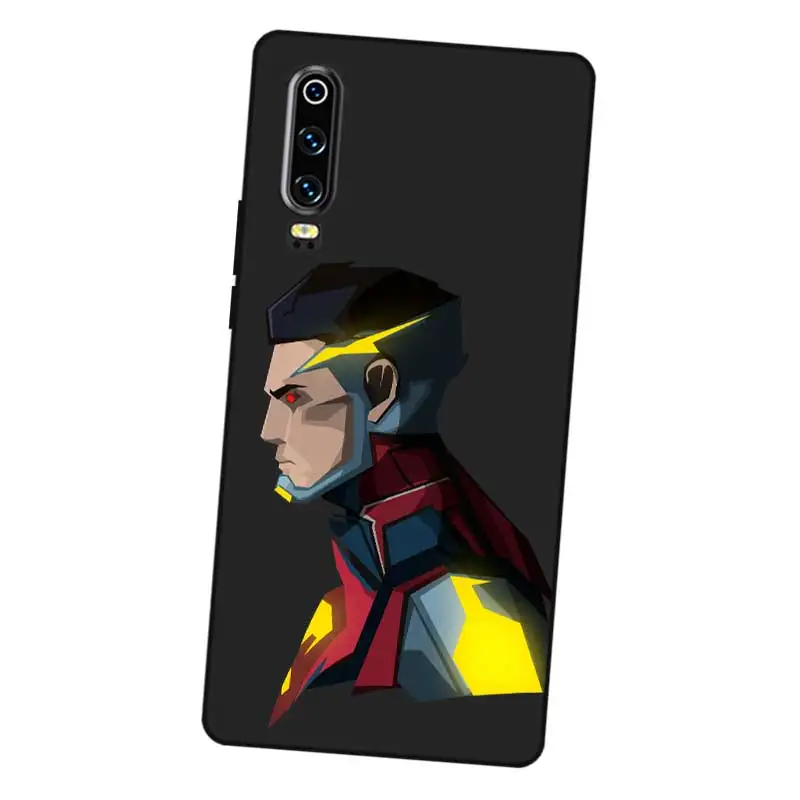 P219 Супермен черный силиконовый чехол для huawei P8 P9 P10 P20 P30 Lite Pro P Smart Plus 2017 2019 |