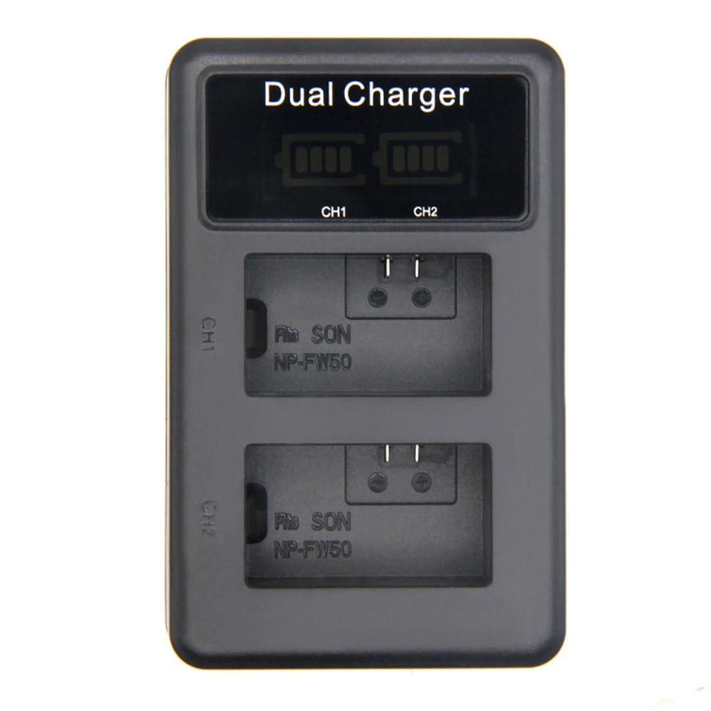 Камера Батарея Зарядное устройство ЖК-дисплей USB Dual Зарядное устройство для NP-FW50 sony A6000 5100 a3000 a35 A55 a7s II alpha 55 alpha 7 A