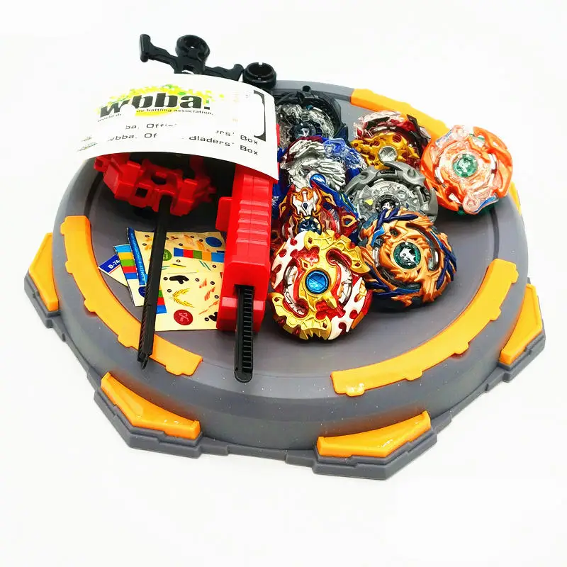 8pcs Arena 2 Прямая Beyblade Burst игрушки с пусковым устройством стартер и арена Bayblade Металл Fusion Бог спиннинг Топы Bey Blade лезвия игрушки - Цвет: 8pcs Arena 2