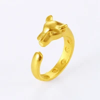 womens mens ring classic yellow gold filled solid leopard shaped fashion ring gift