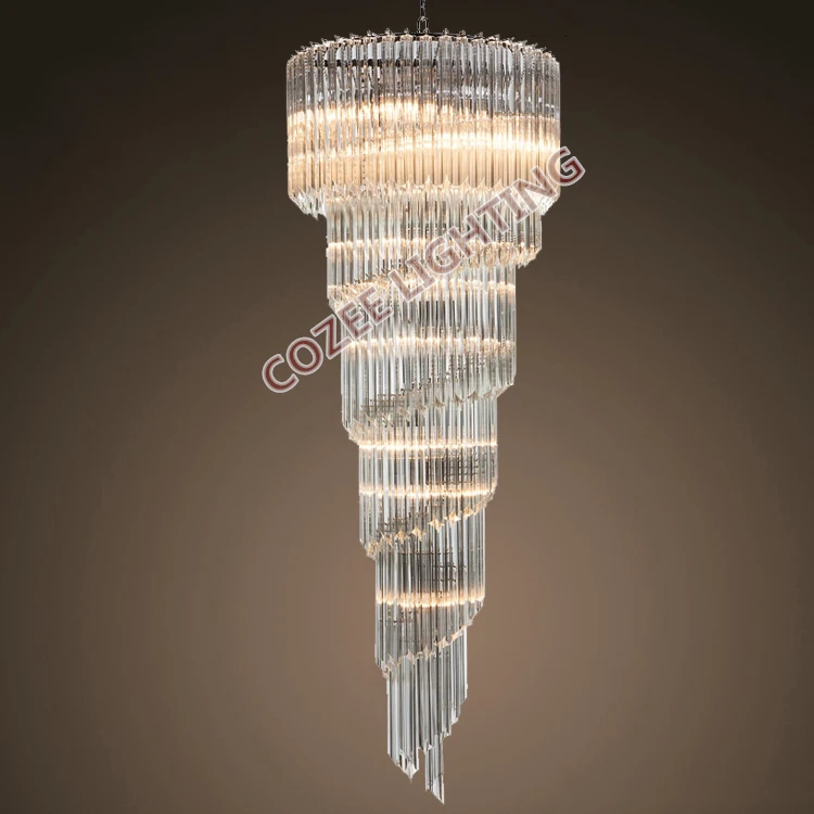 Modern Murano Glass Prism Chandelier Lighting Luxury Staircase Chandeliers Hanging Light Fixtures for Living Dining Room Decor | Лампы и