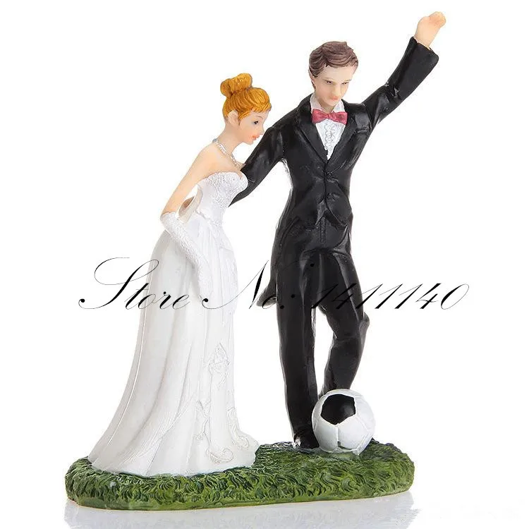 free shipping &quotPlay Basketball ' Bride and Groom Wedding Cake Topper Couple Figurines for wedding cake decorahtions | Дом и сад