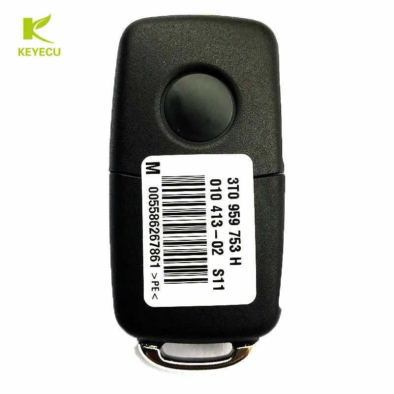 Запасной ключ KEYECU для Skoda Octavia Rapid Roomster Yeti Fabia Citigo 3T0 434 837 H 202 МГц|chip id48|chip skodachip keys |