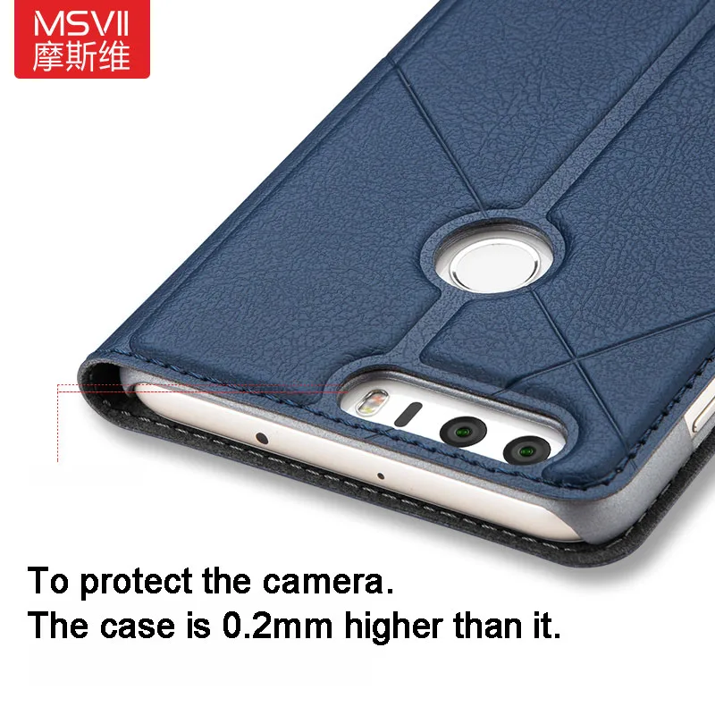2016 Hot-sale MSVII Brand For Huawei Honor 8 Case Wallet Leather Stand Flip Cover huawei honor8 5.2&quot cases |