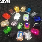 6x8,8x10,10x14,13x18,18x27 прямоугольные Восьмиугольные хрустальные стразы с когтями (заостренные камни, серебряные базовые бусины)