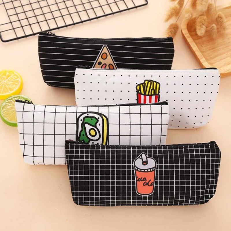 1 шт. чехол для карандаша еды пиццы картофеля фри органайзер канцелярских товаров