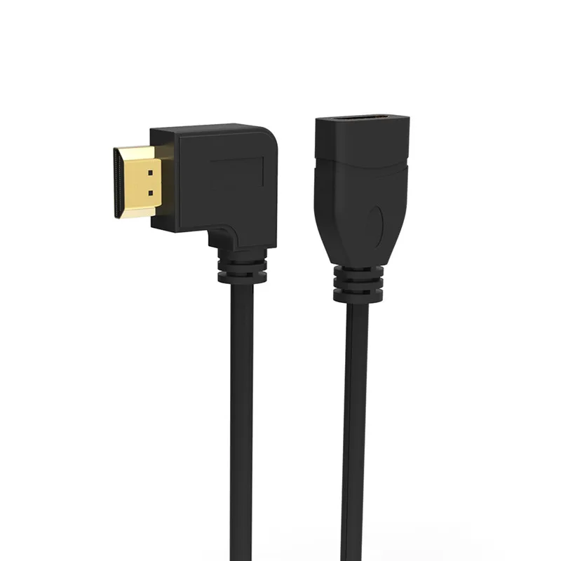 Robotsky 0,5 м Высокоскоростной HDMI удлинитель 90 градусов прямоугольный Мужской к женскому HDMI кабель для HDTV компьютерный проектор