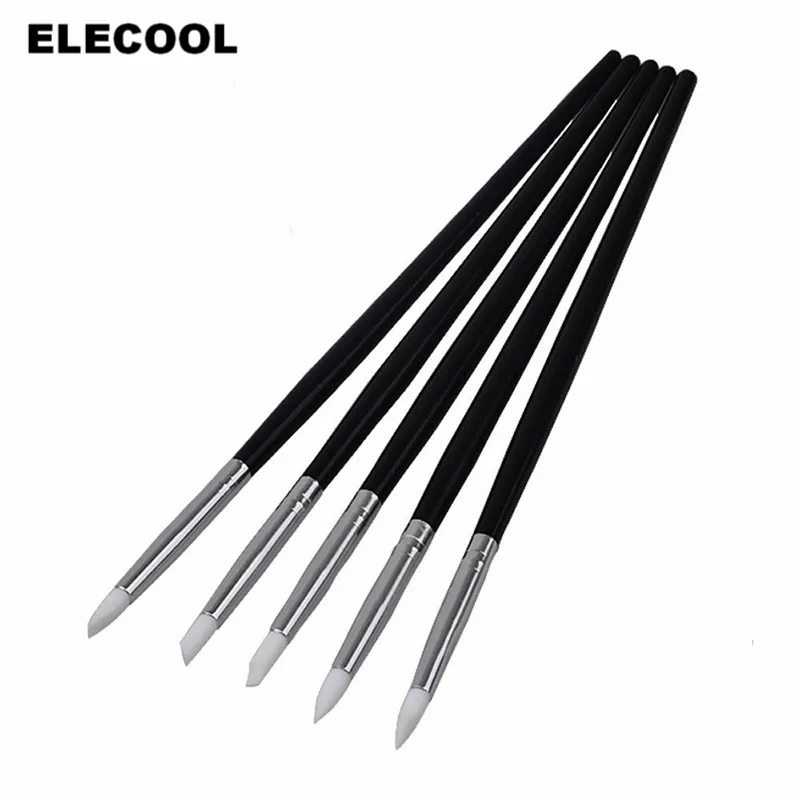 Набор из 5 прозрачных силиконовых ручек для дизайна ногтей ELECOOL Гелевый лак