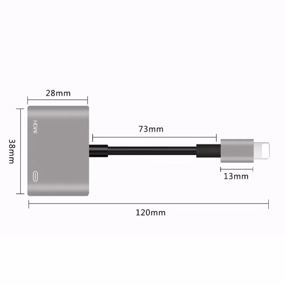 Света AV HDMI/HD ТВ цифровой кабель-адаптер для iPhone к HDMI конвертер 6 7 8 X av-адаптер Lightning