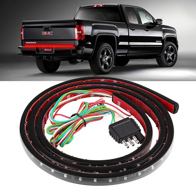 

JX-LCLYL 60" Trunk Tailgate Red White LED Reverse Brake Turn Signal Strip Light Bar
