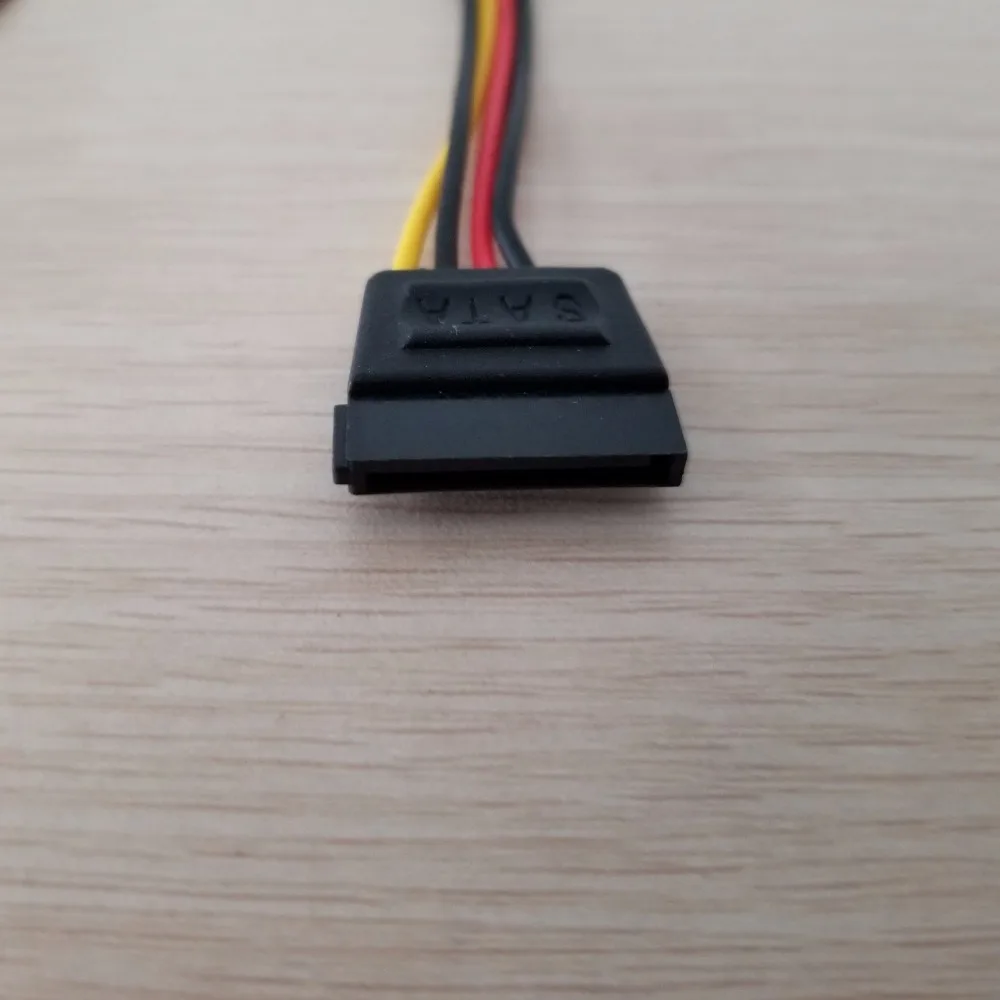10 шт./лот 4Pin FDD Floppy Female to 15Pin SATA адаптер конвертер силовые Провода кабель 18AWG провод