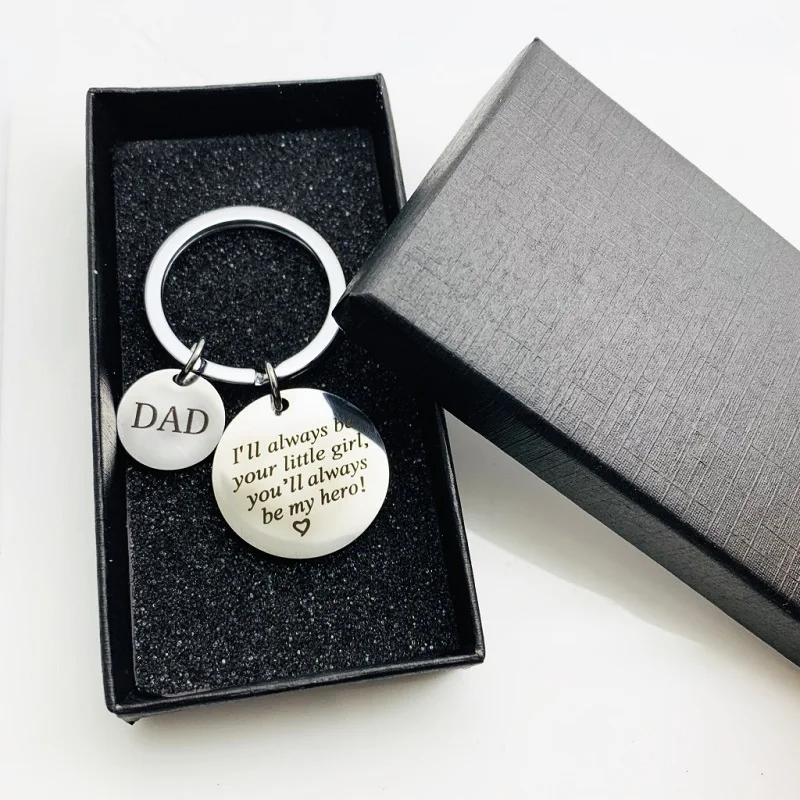 

Dad I Will Always Be Your Little Girl You Will Always Be My Hero Creative Father's Day Gift Stainless Steel Personality Fashion