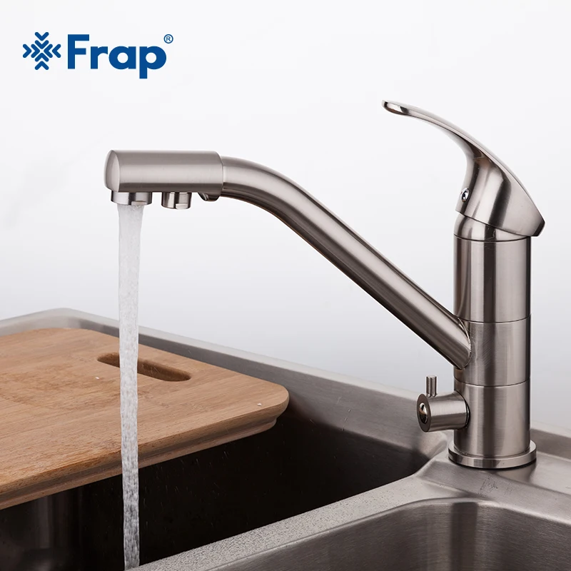 Brushed  Kitchen Faucet  Sink Mixer Tap 360 Degree Rotation 