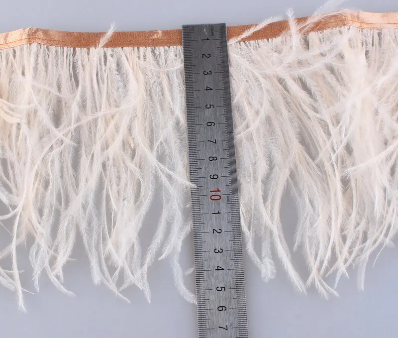 5 м длинный Плюмаж из страусиного пера бахрома trim10 15cm перо боа в полоску для
