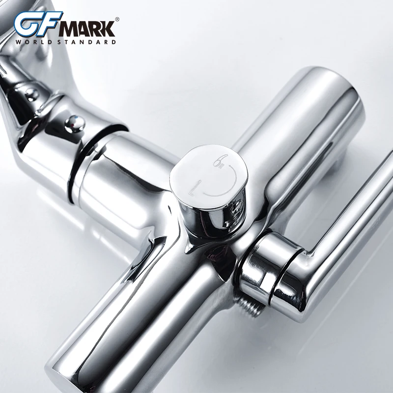 GFmark Набор смесителей для душа с длинным Изливом настенный смеситель ванны из