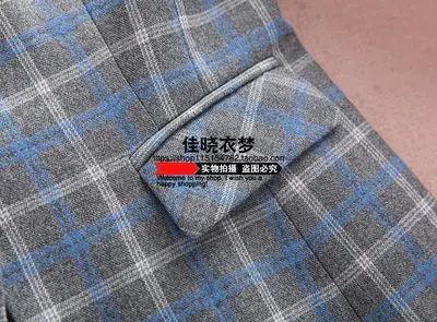 Модный клетчатый повседневный костюм женские блейзеры Женская куртка пальто