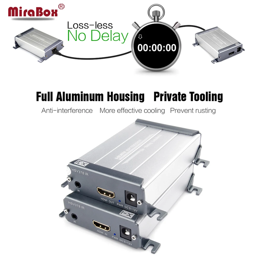 Mirabox HDMI Extender ИК 120 м по CAT5/cat5e/cat6 utp rj45 Поддержка 1080 P с без потерь не задержки hdmi