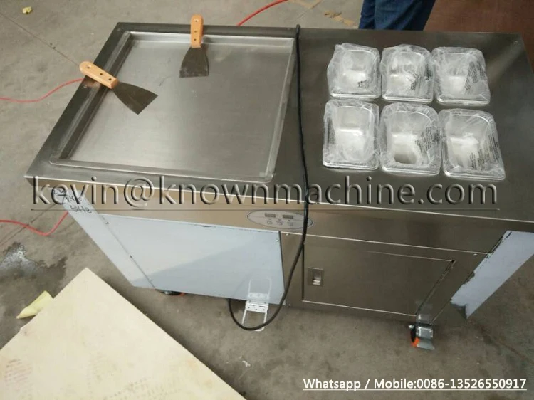 Free shipping to Russia! Single square ice pan of cream roll maker / fried machine with environmental refrigerant | Бытовая техника