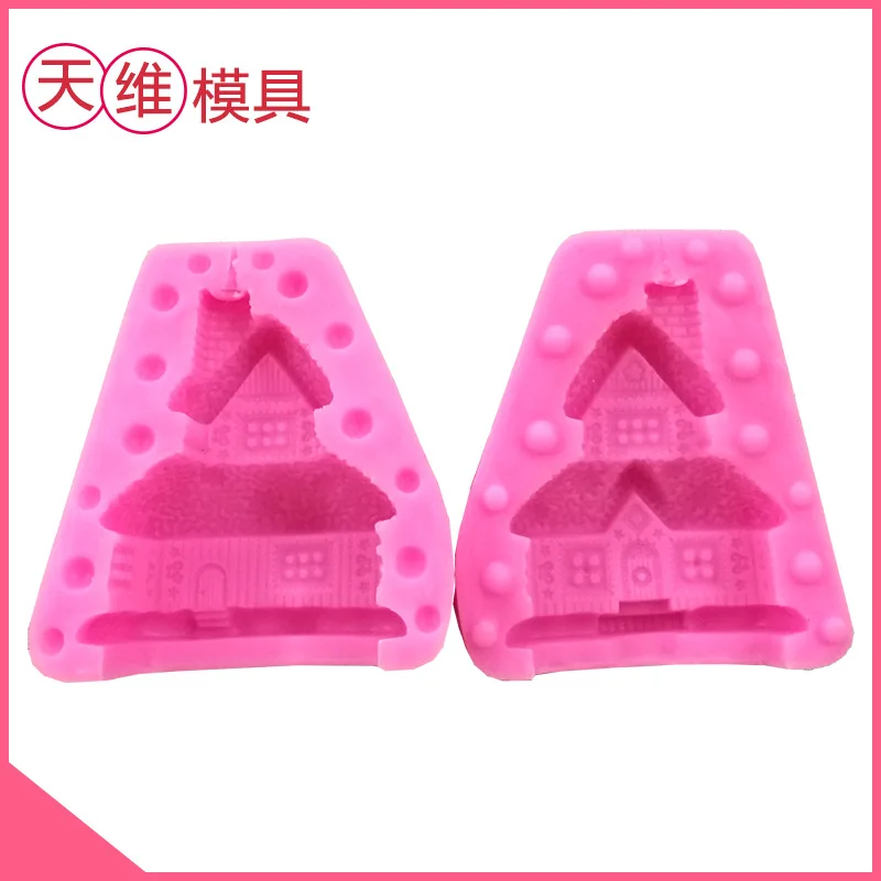 НОВАЯ РОЖДЕСТВЕНСКАЯ силиконовая форма для снежного дома шоколада имбирный