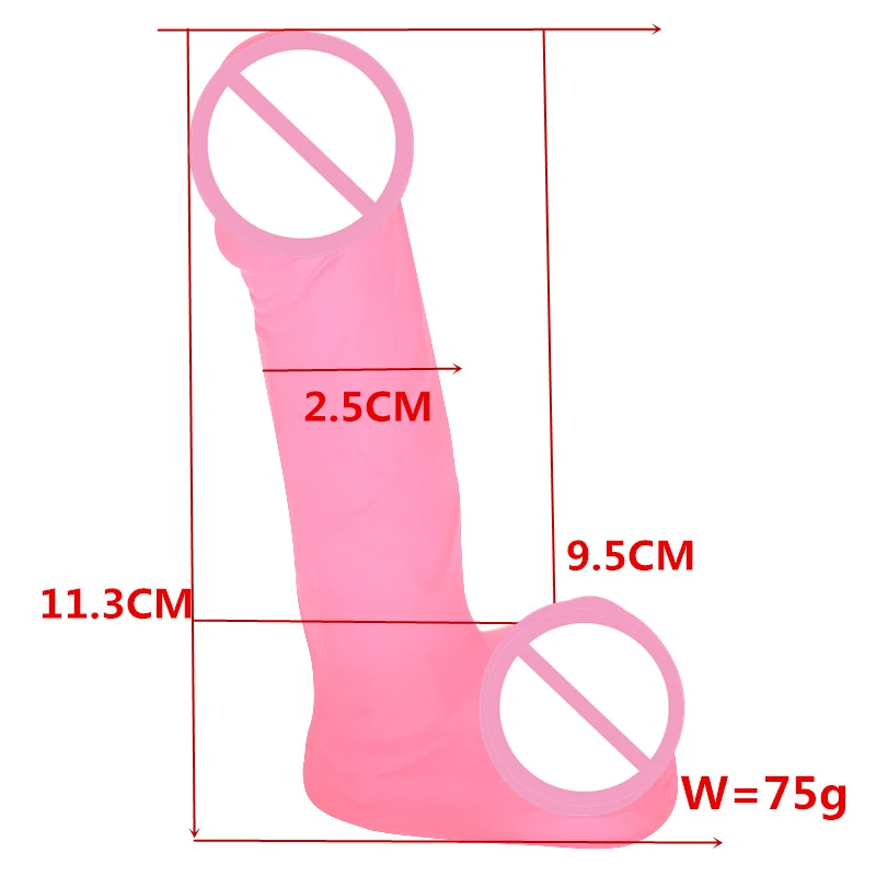 Mini four color Jelly Realistic Dildo Vagina and anal use Penis Cock Strapon Sex Toys for Woman Masturbation Orgasm | Красота и