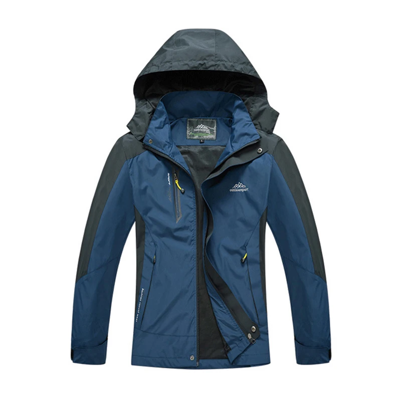 Мужская водонепроницаемая куртка с капюшоном для горного катания на лыжах