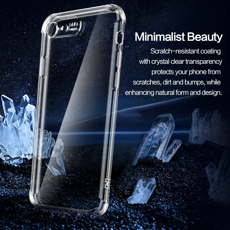 SmartDevil противоударный бампер прозрачный силиконовый чехол для iPhone X XS XR XS Max 8 7 6 6S Plus Прозрачная защитная задняя крышка