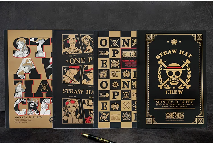 4 шт./партия Аниме ONE PIECE записная книжка для студентов Мультяшные Ноутбуки Косплей игрушки один кусок Pocketbook для коллекции комиксов