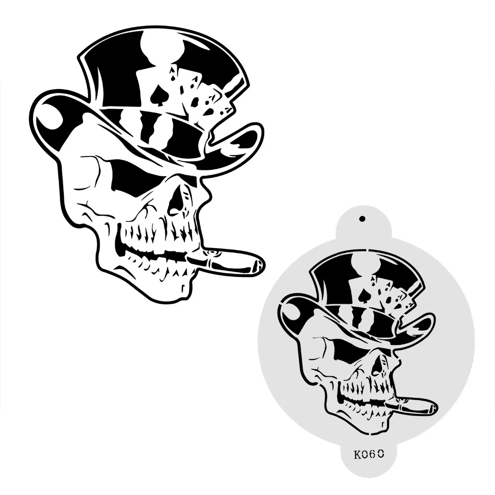 Smoking Ghost head shaped Fondant Cake stencil Cookie Halloween Spray tools decorating backing accessorioes | Дом и сад