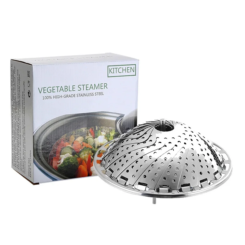 Корзина для пароварки из нержавеющей стали мгновенных продуктов складной