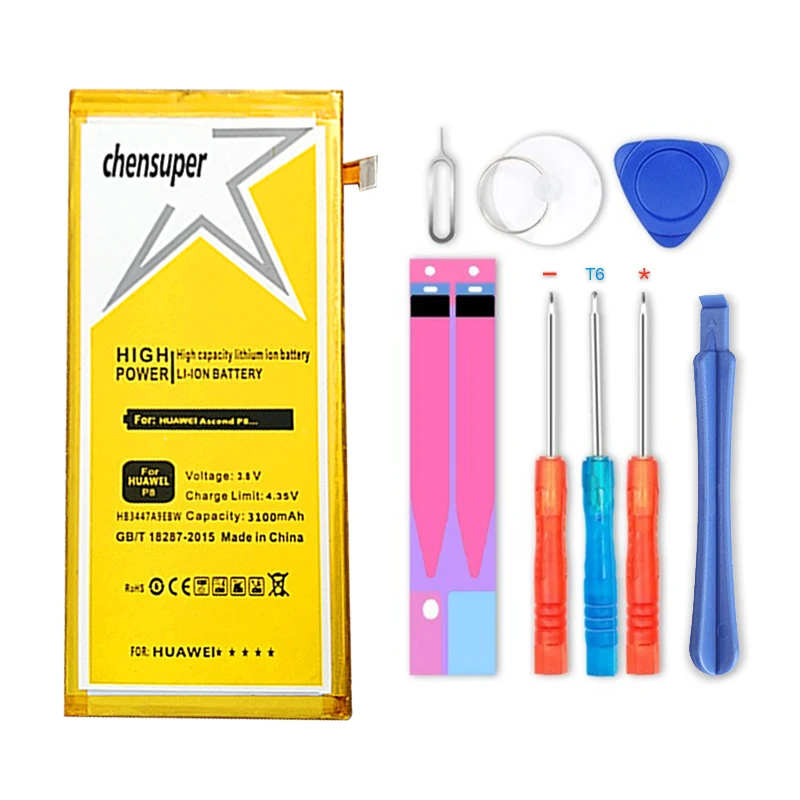 

High quality 100% New 3100mAh HB3447A9EBW Battery for Huawei Ascend P8
