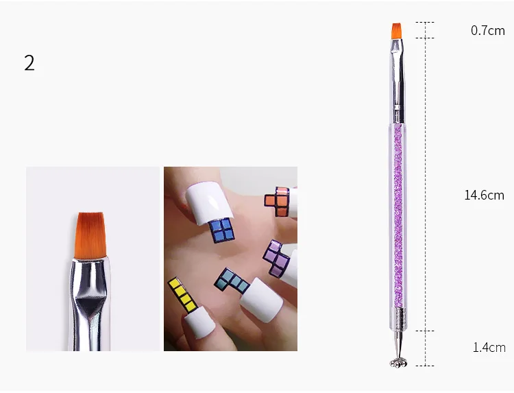 Двусторонняя Кисть для ногтей, магнитная головка, ручка с цветком для DIY, волшебная 3D Магнитная кошачья глазка, УФ-Гель-лак, кисть для ногтей, инструменты для ногтей