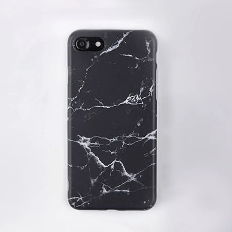 Marble Stone Gel Case for Apple iPhone 7 6s 6 8 Plus 5 5s SE X 10 XR XS Max Cases Black White Soft Squishy phone |