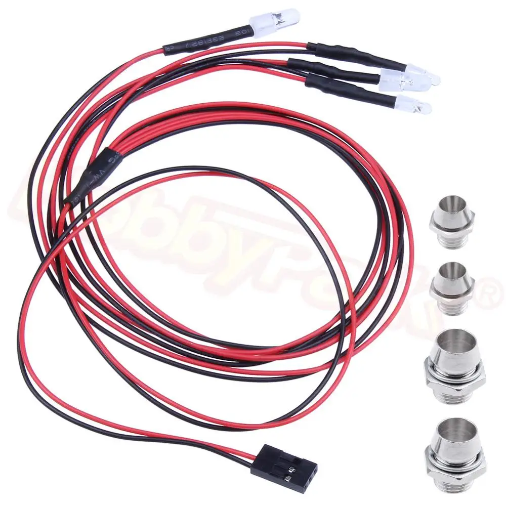 1 компл. 2x5 мм белый и 2x3 красный светодиодный свет Системы 4 P для RC 1/10 Дрифт Touring