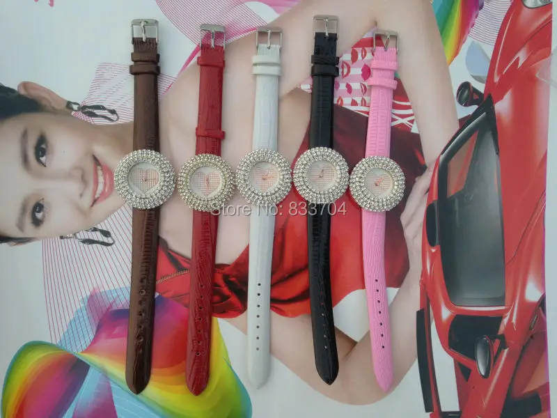Новое поступление 2015 роскошные женские кварцевые часы со стразами повседневные