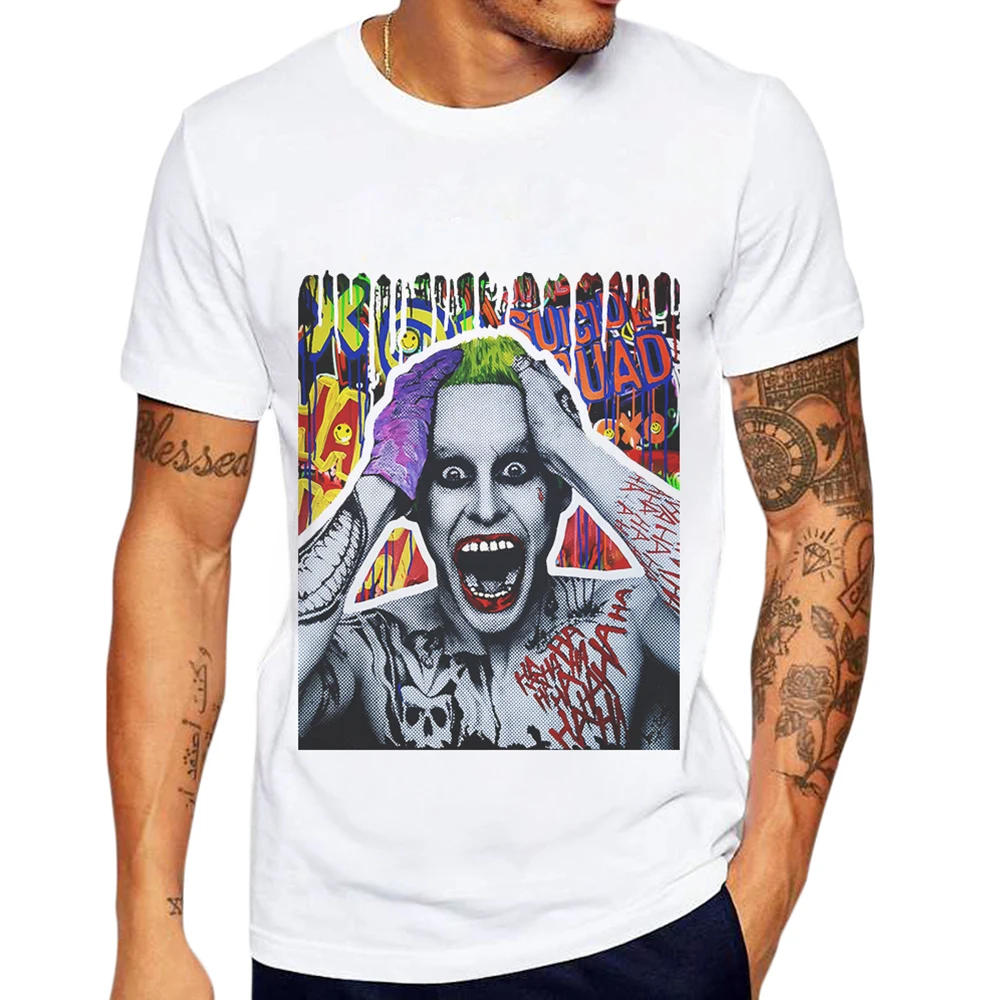 

Men T-Shirt Joker Printed Short Sleeve Cotton Casual 3D Printing Clothes Tops Tee Shirts Funny Men T Shirt Hombre Free Shipping