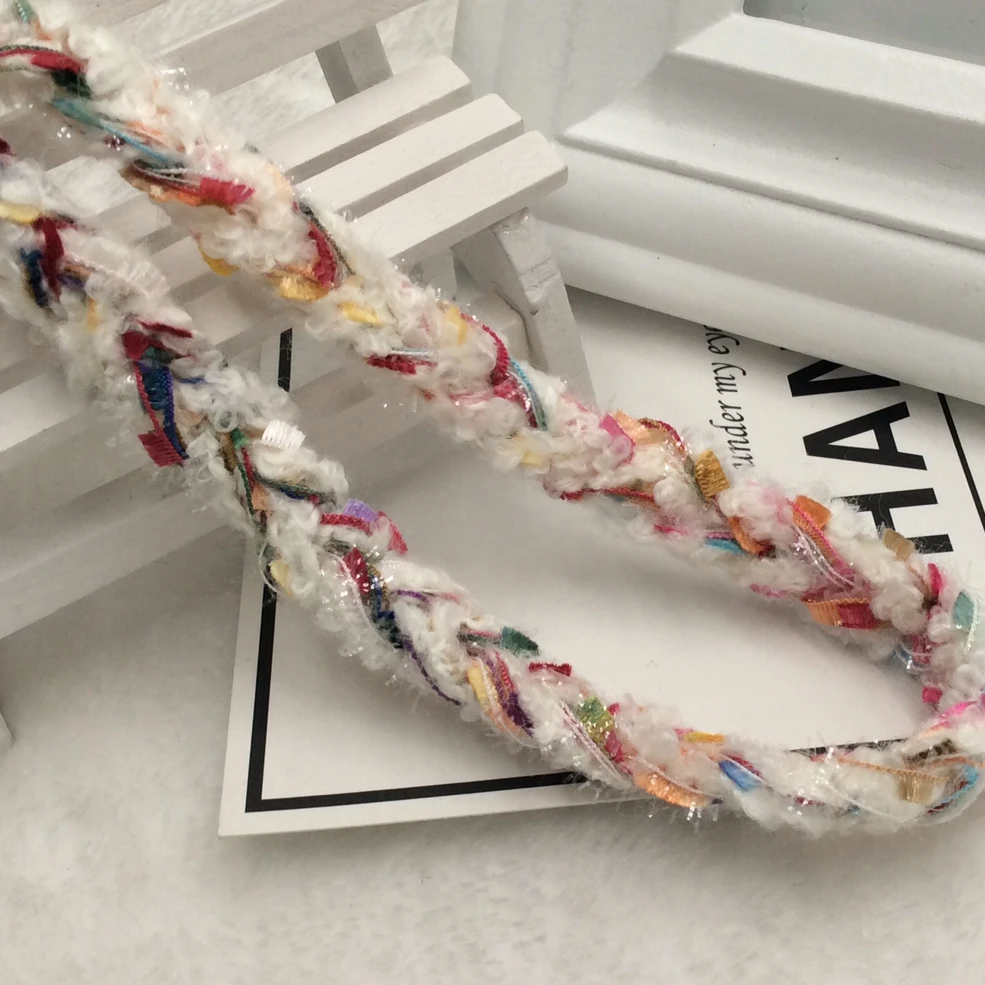 5Meters/lot handmade tassel tapes wool twist lace trim ribbon headband hat scarf fringe accessories width 1.5cm DN442 | Дом и сад