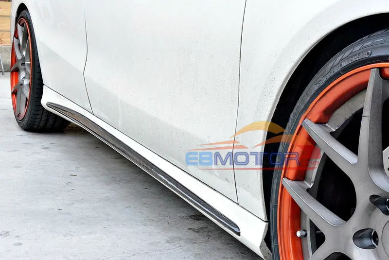 Реальные боковые юбки из углеродного волокна для MERCEDES BENZ W117 CLA AMG Sport 14-16 M153