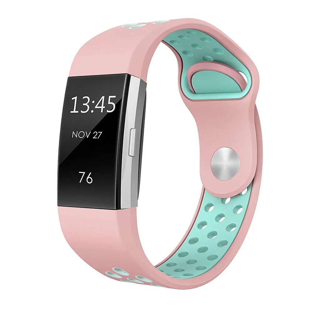 Модный двойной цветной спортивный силиконовый браслет ремешок для SmartWatch Charge 2 SmartWatch Watachband Спортивные товары аксессуары - Цвет: A 215mm