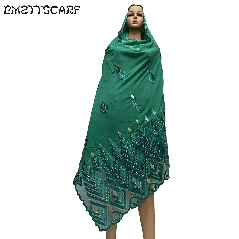 High Quality Chiffon Scarf mulim women embroidery chiffon splice tulle material big size scarf for shawls BM742 | Аксессуары для